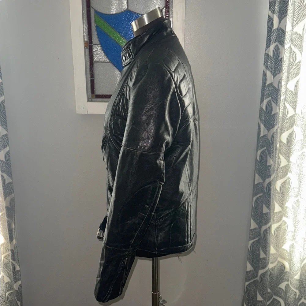 Vintage Hein Gericke for Harley Davidson black leather motorcycle jacket SZ 40R - Picture 5 of 10